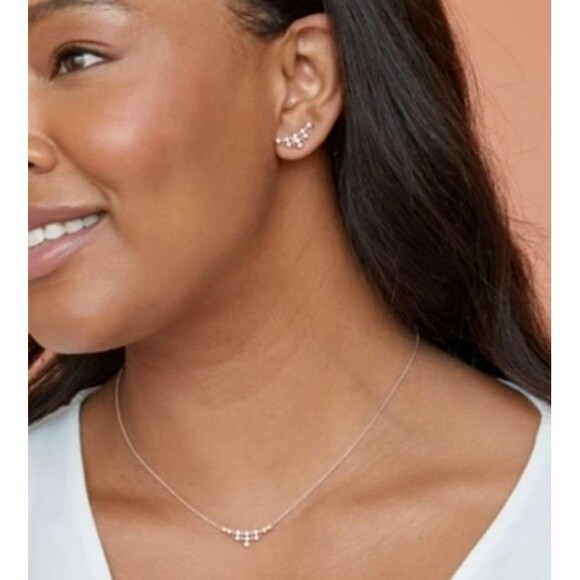 Kenneth Jay Lane Necklace and Earrings in Rose Gold CZ Jewelry Set NEW! - Picture 9 of 14